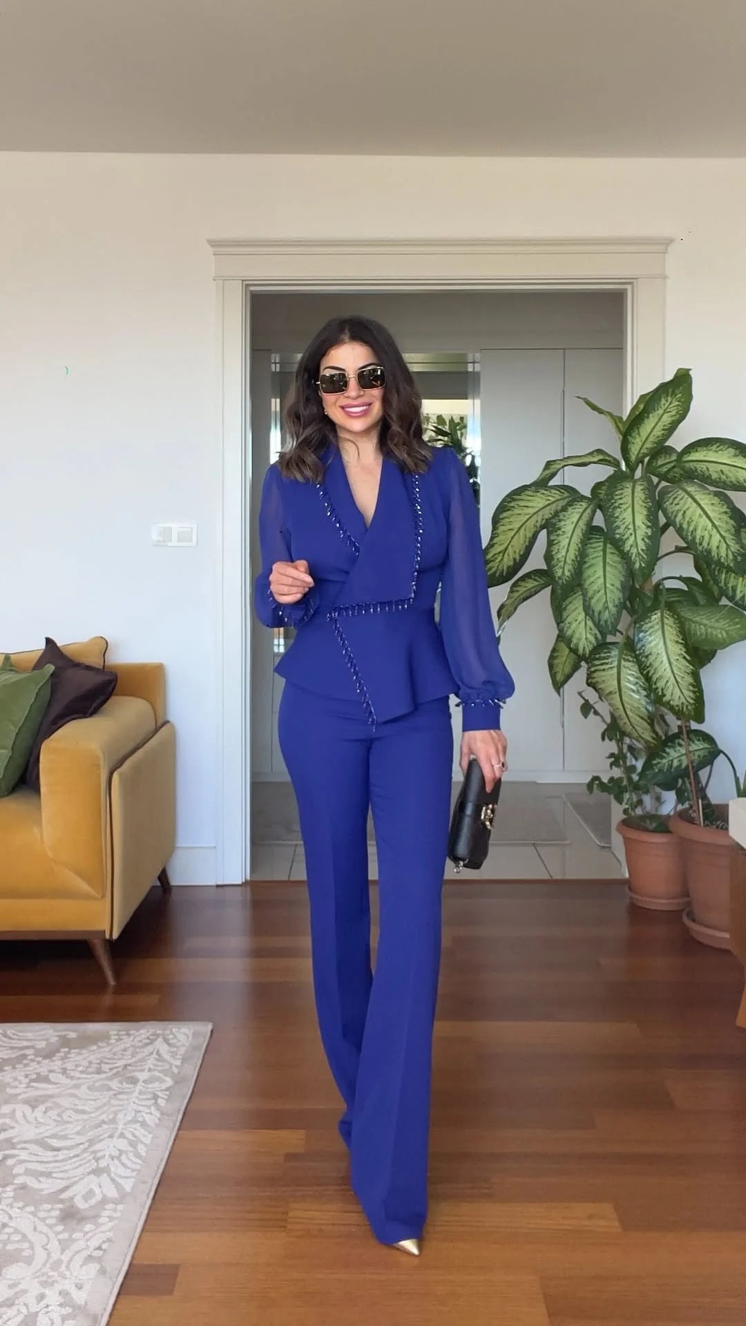 Ensemble Élégant : Veste Asymétrique & Pantalon